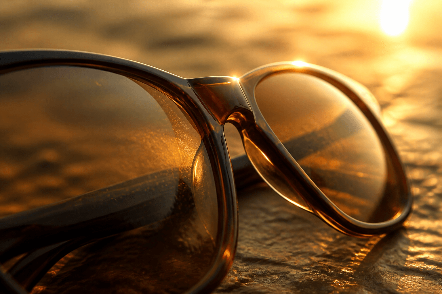 Close-up de lentes solares graduadas
